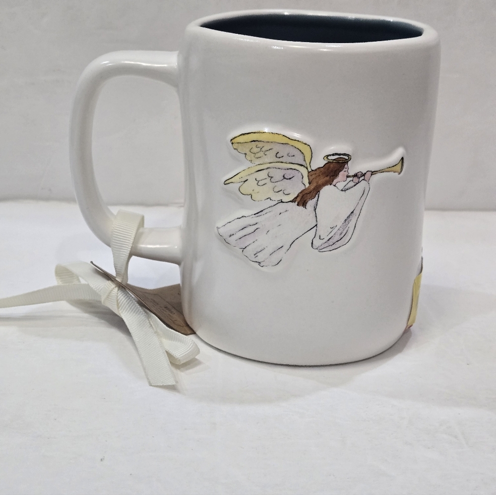 Rae Dunn Heralding Angel "Joy To The World" Christmas Double Sided MugRae Dunn
